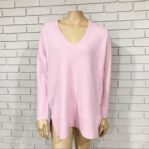 J.Crew Women's Ivy Orchid Stretch-wool V-neck Oversized Tunic‎ Sweater | Size S
